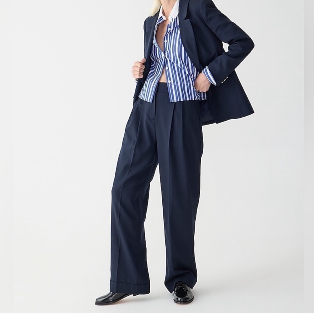 J. Crew Wide-leg essential pant in Italian city wool blend 6